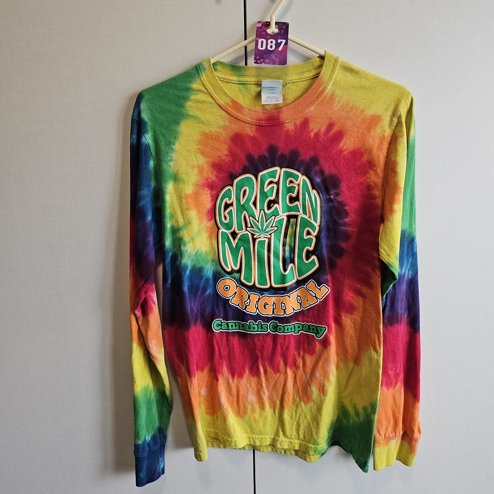 💙 Green Mile szS Original Cannabis Company Tie-Dye Long Sleeve Shirt